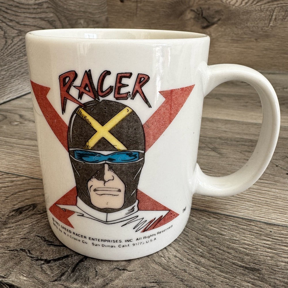 1993 Speed Racer Racer X croce co . White coffee mug cup